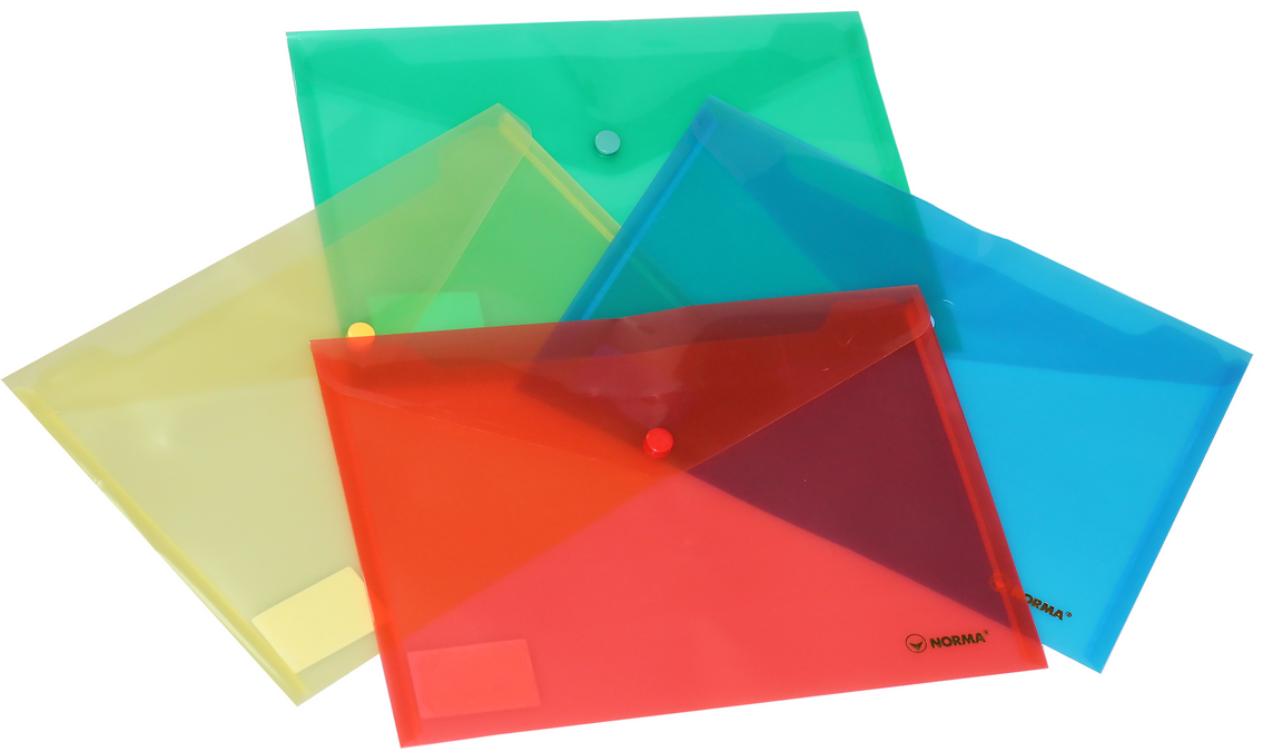 Папка з кнопкою NORMA (5018N), поліпропілен, 160мкм, B5, 150 аркушів, прозора